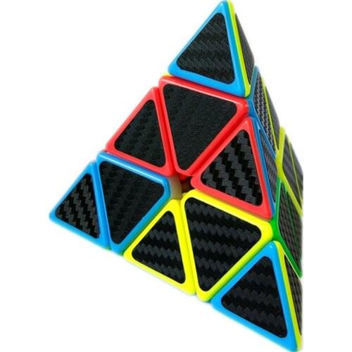 ZCUBE 3x3 Carbon Fiber Sticker 3layers pyramid Magic Cube Puzzle Toy Children Kids Educational Gift Toy