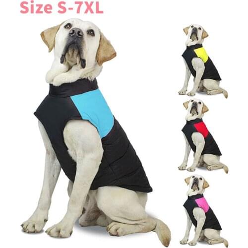 Winter Dog Pets Clothes Clothing for Small Large Dogs Waterproof Pet Jacket Dog Coat Chihuahua Padded Vest Zipper Jacket Coat