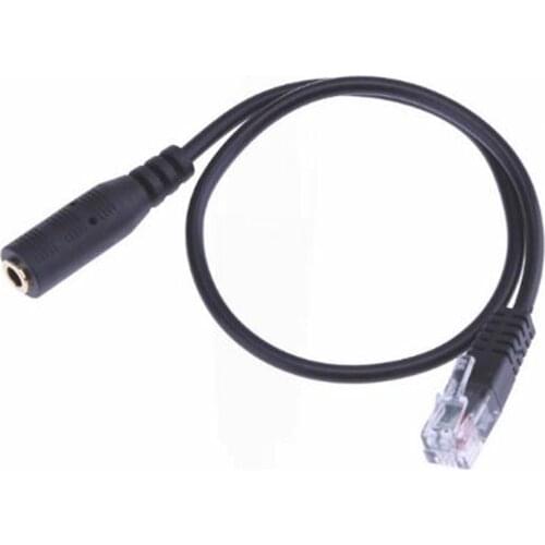 1pc Stereo Audio Headset Jack 3.5mm Female To Male RJ9 Plug Adapter Converter Cable