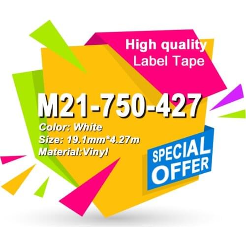100PCS M21-750-427 label tape Black ink white
