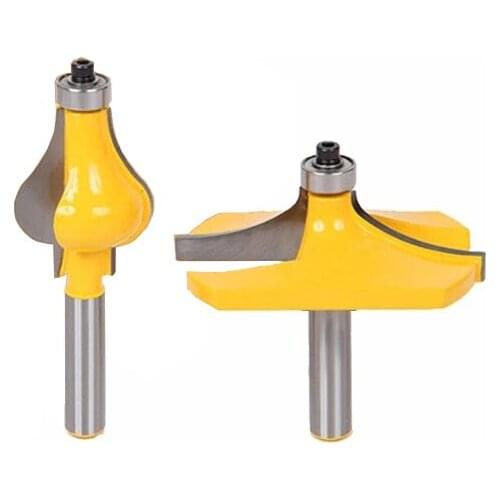 2pcs 8MM Shank Armrest Mill Handrail Router Bits Set Wavy Flute Tenon Milling Cutter for Wood Woodworking Cutters MC02064