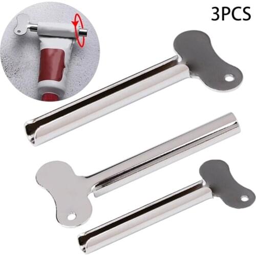 3PCS Metal Toothpaste Artifact U-shaped Key Toothpaste Cosmetic Spray Paint Extruder Household Products