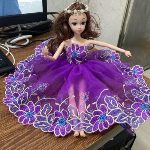 3 yards Lace Fabric Purple Plum Blossom Flower Mesh Flowers Tulle Mesh Lace Wide Clothes Accessories For Garments And Wedding