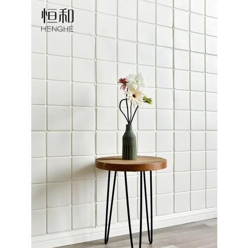 3D Stereo Wall Stickers Living Room Bedroom Checkered Wallpaper Background Wall Waterproof Self-adhesive Wallpaper Tile Sticker