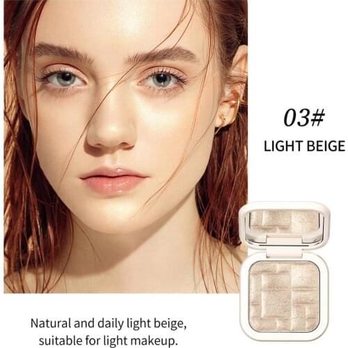 4 Colors Highlighter Powder Glitter Palette Makeup Brightening Three-dimensional Highlight Mashed Potato Highlighter