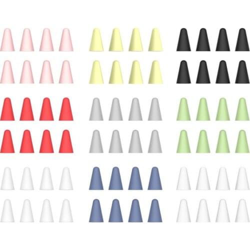 8pcs/slot For Apple Pencil 1 2 Tablet Stylus Touch Pen Nib Case Soft Silicone Protective Case For Apple Pen Case Touch Cover