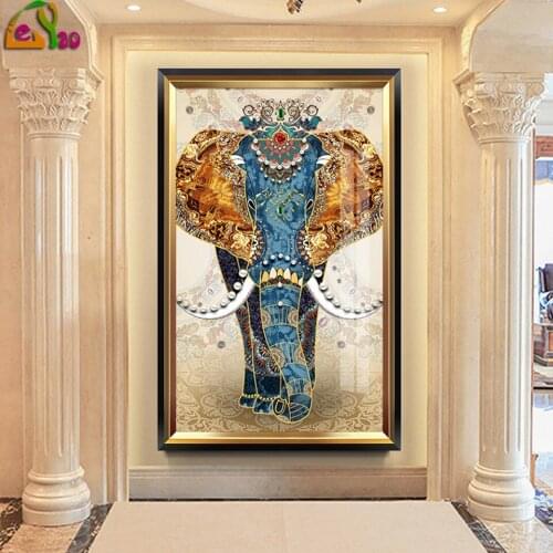 5D elephant diamond painting full of diamonds glued masonry cross stitch new handmade porch stickers drill point living room