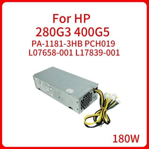 180W Power Supply PA-1181-3HB PCH019 L07658-001 L17839-001 For HP 280G3 400G5 600G3 SFF Slimline Desktop 4Pin PSU New Original