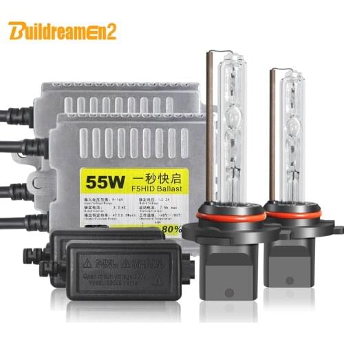 Buildreamen2 H1 H7 Car Headlight HID Xenon Light Kit AC Ballast Bulb 55W H3 H8 H11 9005 9006 3000K-10000K 12V Headlamp Fog Light
