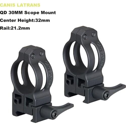 Canis Latrans Black 30MM 1 Inch Scope Mount 304 Cast Steel Center Height 32mm For Airsoft Hunting gs24-0169