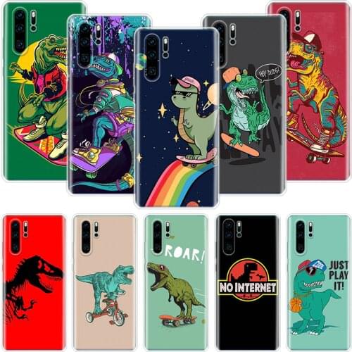 Dinosaur Skate Dude Play Phone Case For Huawei Honor 10 9 20 9X 8A 8X 8S 7A 7X Lite Pro 10i 20i Y5 Y6 Y7 Y9 2019 Cover Coque
