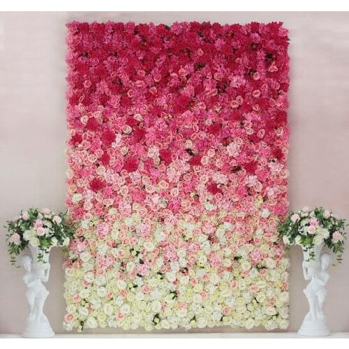 Artificial Flowers for Wedding Fake Silk Rose Flower Wall DIY Decoration Floral Wall Backdrops Flower Frame Wedding Party Decor