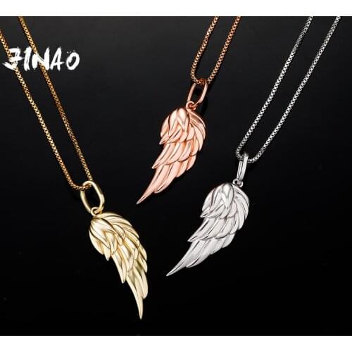 JINAO 925 Silver High Quality HIP HOP Wing Pendant&Necklace With 4mm Tennis chain Men and Women Jewelry For Gift