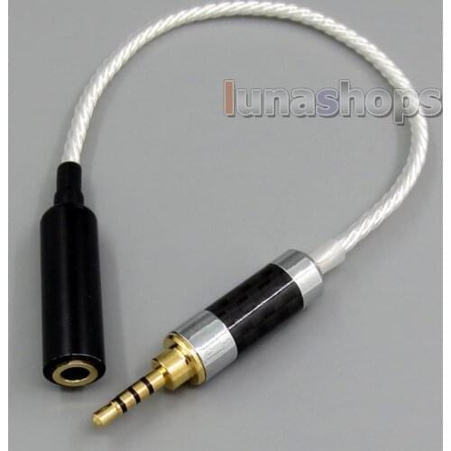 TRRS 2.5mm Balanced To 3pin 3.5mm Female Audio Silver Cable For IRIVER AK240 AK320 AK240ss ak380 LN005135