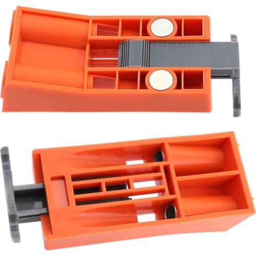 ABS Pocket Hole Jig 9.5mm Bevel Angle Drill Guide Drill Hole Puncher Adjustable Locator Carpentry Tools With Magnet Positioning