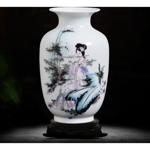 Jingdezhen Ceramics Vase Home Arrangement Flower Arrangement Living Room Decoration Crafts Arrangement