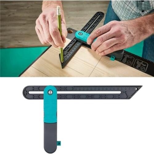 Square Wooden Bevel Sliding T Bevel Adjustable Bevel Gauge Tri Square Sliding Wooden Marking Gauge Protractor