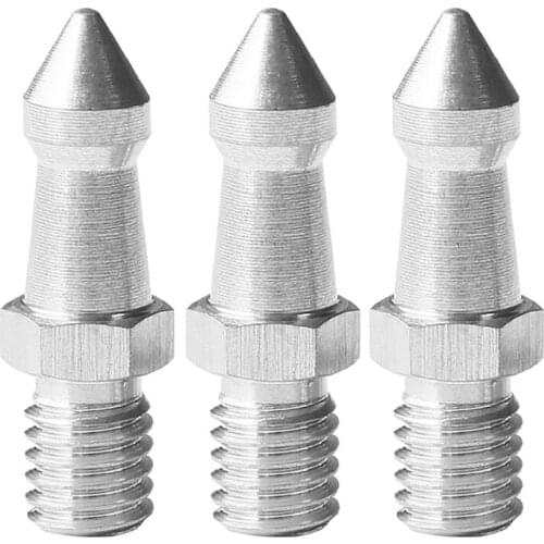 Top Deals 3Pcs 3/8 Inch Universal Stainless Steel Foot Pad Mini Slr Camera Tripod Plus Spikes Steel Nails