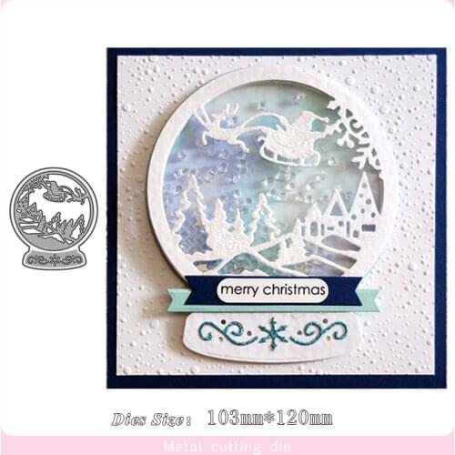 Santa Snow Globe Metal Cutting Dies for DIY Scrapbooking Photo Album Decorative Embossing Paper Card Crafts Die Cut 2019