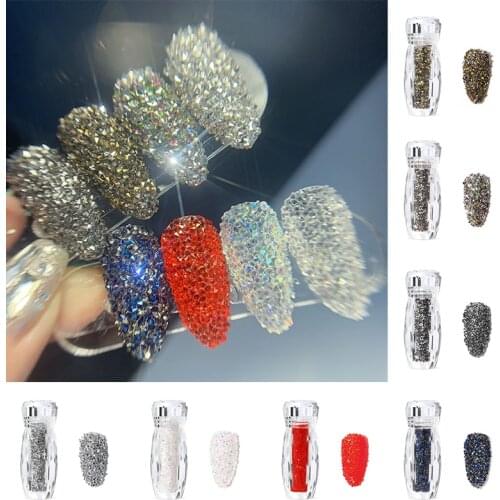 Micro Beads Tiny 3D Glitter Nail Art Stickers Beauty Nail Rhinestone Crystals Rhinestone Nail Bead Glass Caviar Beads Nail Decor