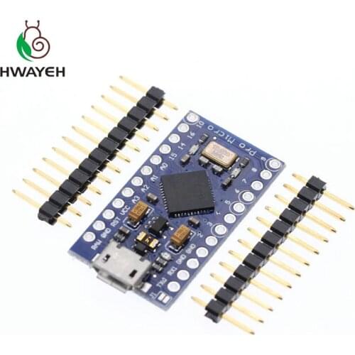 Pro Micro ATmega32U4 5V 16MHz Replace ATmega328P Pro Mini With 2 Row Pin Header for arduino arduino Leonardo Mini Usb Interface