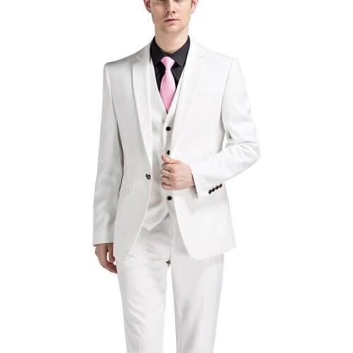 Mans Suit One Button Suit Blazer 3 Pieces Jacket Vest Pants For Bridegroom Suits For Wedding