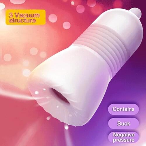 Masturbation Soft Stick Adult Sex Toy For Men Penis Pump Massage Silicone Delay Lasting Trainer Realistic Vagina Masturbator Cup