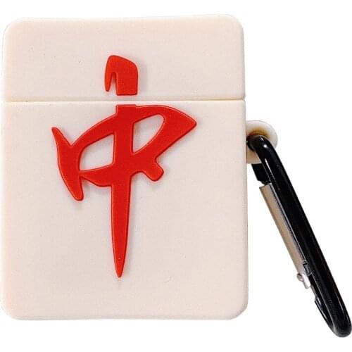 Cartoon Mahjong Soft Silicone Wireless Bluetooth Earphone Protective Case For Airpods 1/2 Headset Protective Cover