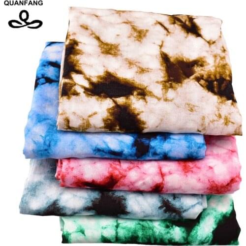 QUANFANG 2019 New printing Cotton Poplin Fabric For Patchwork DIY Sewing Cloth Doll Sheet Skirt Dress Arab scarf cloth Material