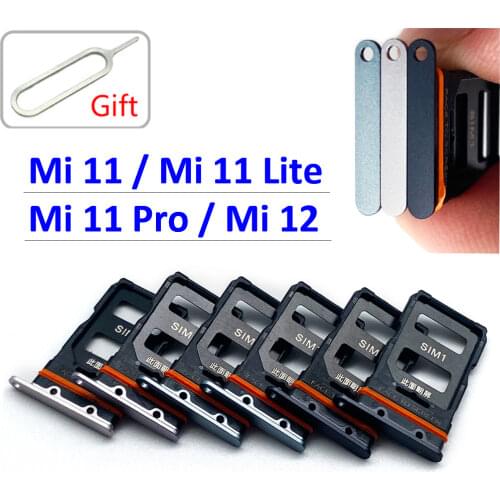 2Pcs/Lot，New For Xiaomi Mi 11 Mi11 SIM Card Tray Slot Holder Adapter Accessories +Pin Tool