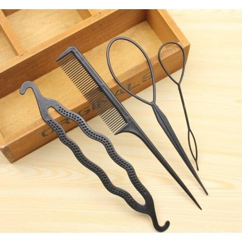 New arrival Womens Flaxen Hair 4 in 1 hairstyle with Combs and hairpins hair Accessories