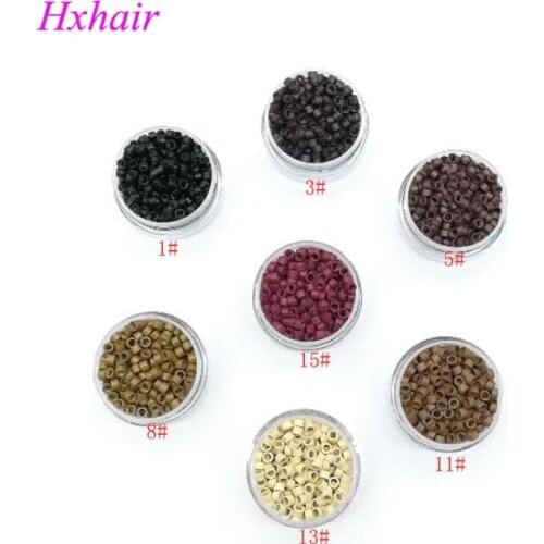 Wholesale - 1000pcs 4.0*2.7*2.7mm with screw Aluminum Micro Links Micro rings Tubes Micro Beads for I-tip hair extension