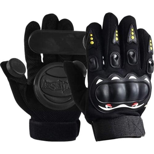 Downhill Skateboard Gloves Roller Long Board Slider Skateboard Turning Gloves Slide Brake Gloves With Slider Blocks