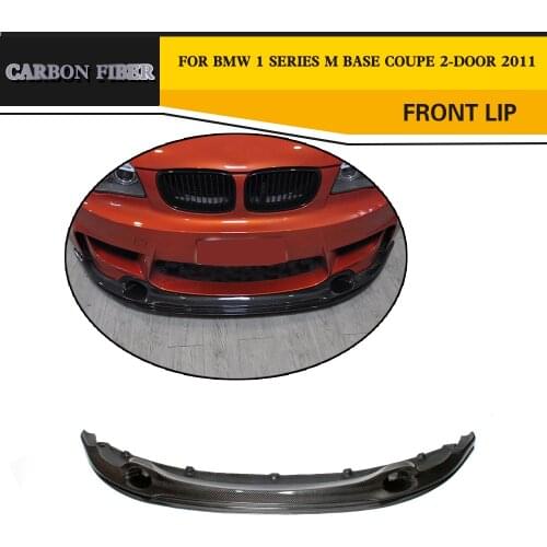 For 1 Series Carbon Fiber Front Bumper Lip for BMW 1 Series E82 M Base Coupe 2 Door 2011