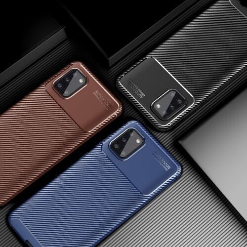 Shockproof Carbon Fibre Phone Case For Galaxy A01 A11 A21 A31 A41 A51 A10s A20s A30s A50s A70s Protective Anti-Knock Soft Cover
