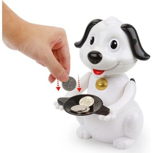 Eat Money Dog Raise Money Cute Dog Piggy Bank Swallow Money Music Coin Piggy Bank Childrens Birthday Gift Home Decoration