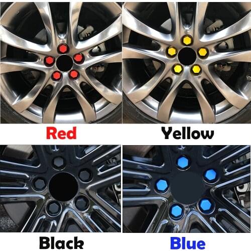 24pcs/package 17/19/21mm Silicone Hexagonal Socket Car Wheel Hub Screw Cover Nut Caps Bolt Rims Exterior Decoration Protection