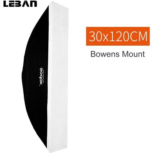 Godox Softbox 30 x 120cm 12"x 47" Bowens Mount Softbox for Studio Strobe Flash Light