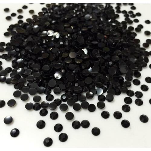 1000pcs/bag 14 Facets Black merald Resin Rhinestones 3mm 2mm SS6 SS12 Nail Art Coloured Glaze Rhinestones C03