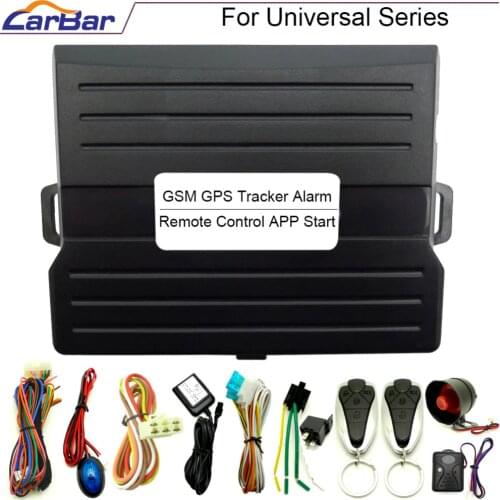 CARBAR IOS Android Universal Car Alarm Security System GSM GPS Tracker Keyless Entry Central Lock APP Remote Control Start