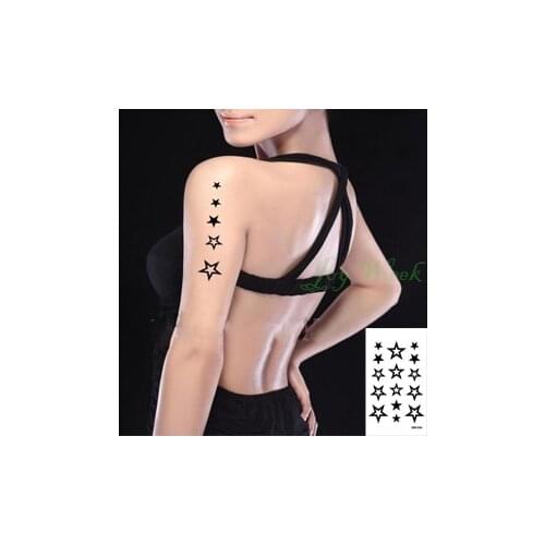 Waterproof Temporary Tattoo five-pointed star tattoo chain arm girl small size tatto stickers flash tatoo fake tattoos tatouage