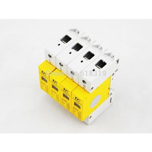 High quality SPD 4P 20KA 110V 220V 380V AC Din Rail SPD anti-lightning voltage surge protector device