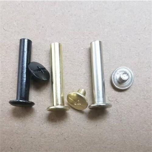 10-20pcs/lot m5x4-30 stainless steel/ brass plated/ nickel plated/ black Sex bolt chicago screw book binding post screws