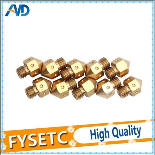 1000pcs MK8 Nozzles For 3D Printers Hotend MakerBot 1.75mm Filament Head Brass Nozzles J-head Extrusion Rerap Prusa i3 Extruder