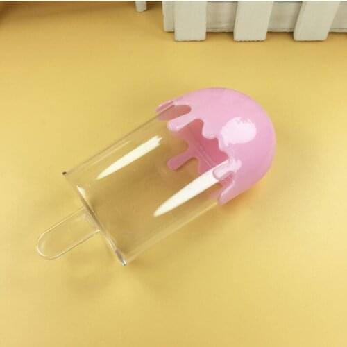 12pcs/lot Creative Ice Cream Shape Transparent Plastic Gift Box Personalized Birthday Party Candy Chocolate Box