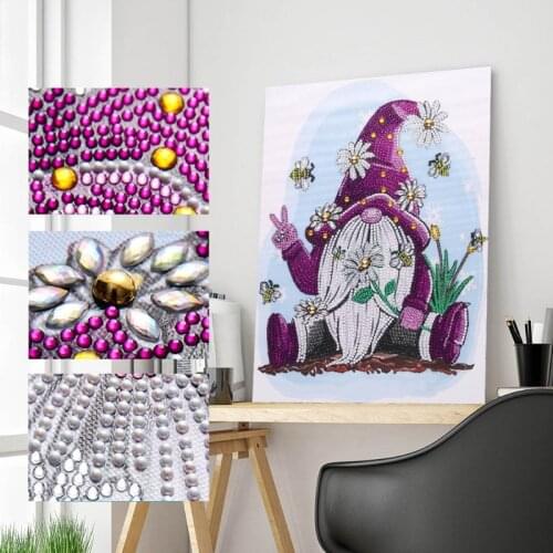 13MA Bee Gnome 5D Special Diamond Painting Embroidery Cross Stitch Rhinestones DIY Needlework Crafts Kit