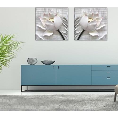 2pcs Modern White Rose Canvas Painting Posters And Prints Nordic Poster Wall Art Pictures For Living Room