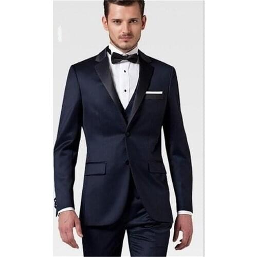 3 Pieces(jacket+pants+vest) Lapel Fashion Men Suit Tailor Made Slim Fit Two Button Terno Masculino terno slim fit mens suits