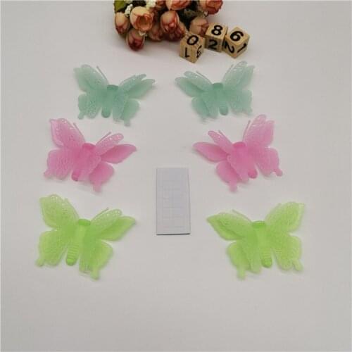 3D Butterfly Energy Storage Fluorescent Glow In the Dark Luminous on Wall Stickers for Kids Room Living Room Decal