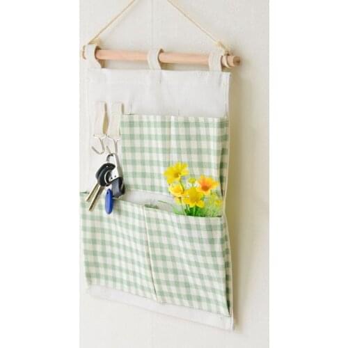 4 Pockets With Hook Sundries Wall Hanging Bag Multi-functional Multi-layer Storage Bag Wall Decoration